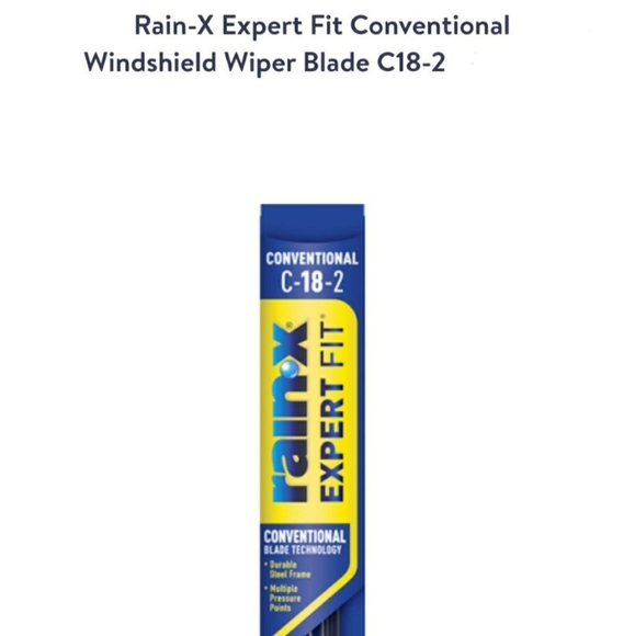 Rain-X Expert Fit Conventional Windshield Wiper Blade C-18-2 includes 1 Blade - Picture 3 of 6